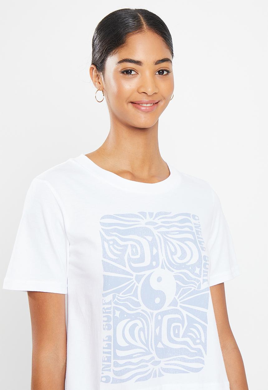 O'Neill - Block print short sleeve tee - white