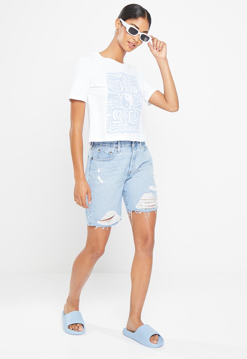 O'Neill - Block print short sleeve tee - white