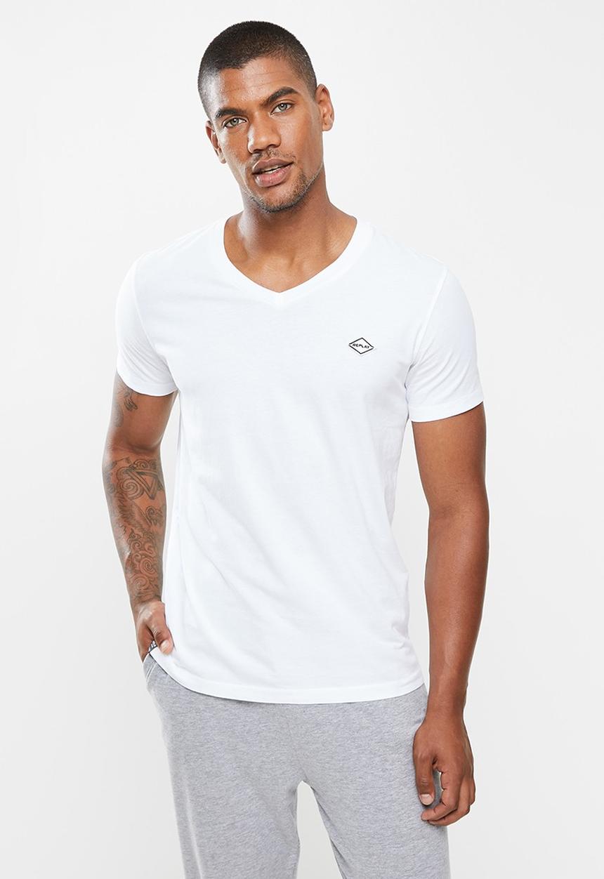 Replay - Replay 3 pack v neck -  white