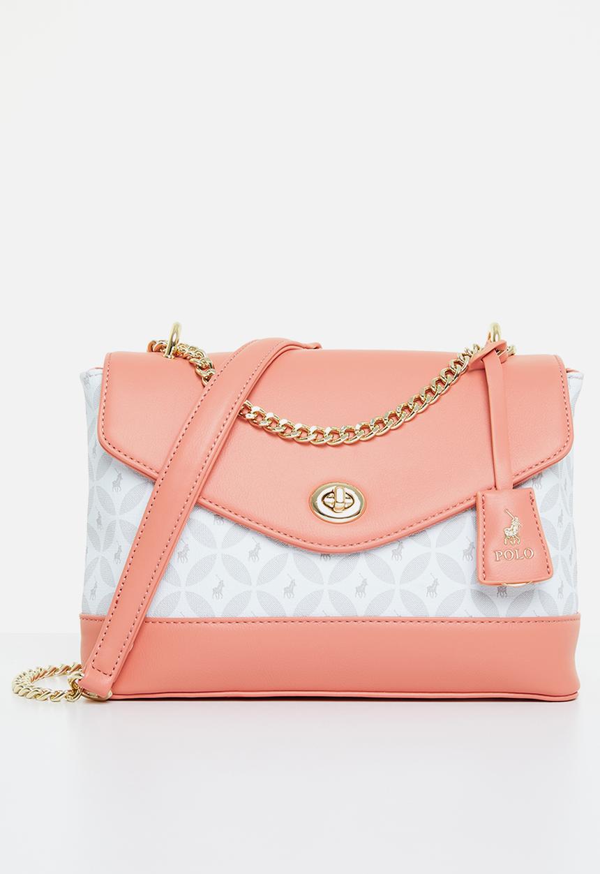 POLO - Berkley flapover sling bag - coral