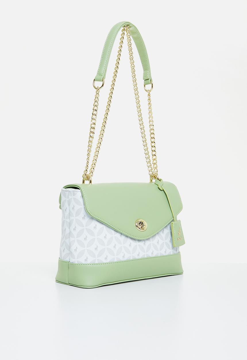 POLO - Berkley flapover sling bag- green