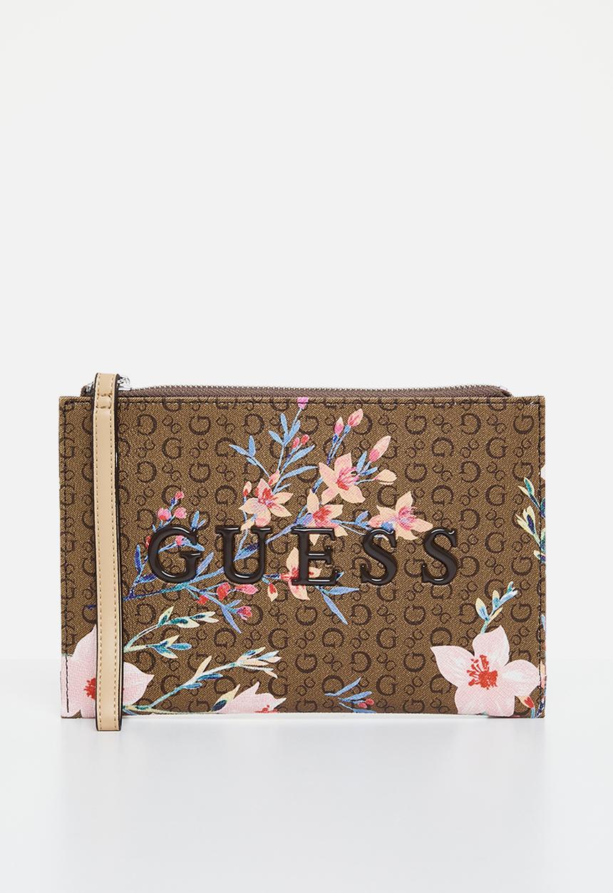GUESS - Rodney slg wristlet - cocoa multi