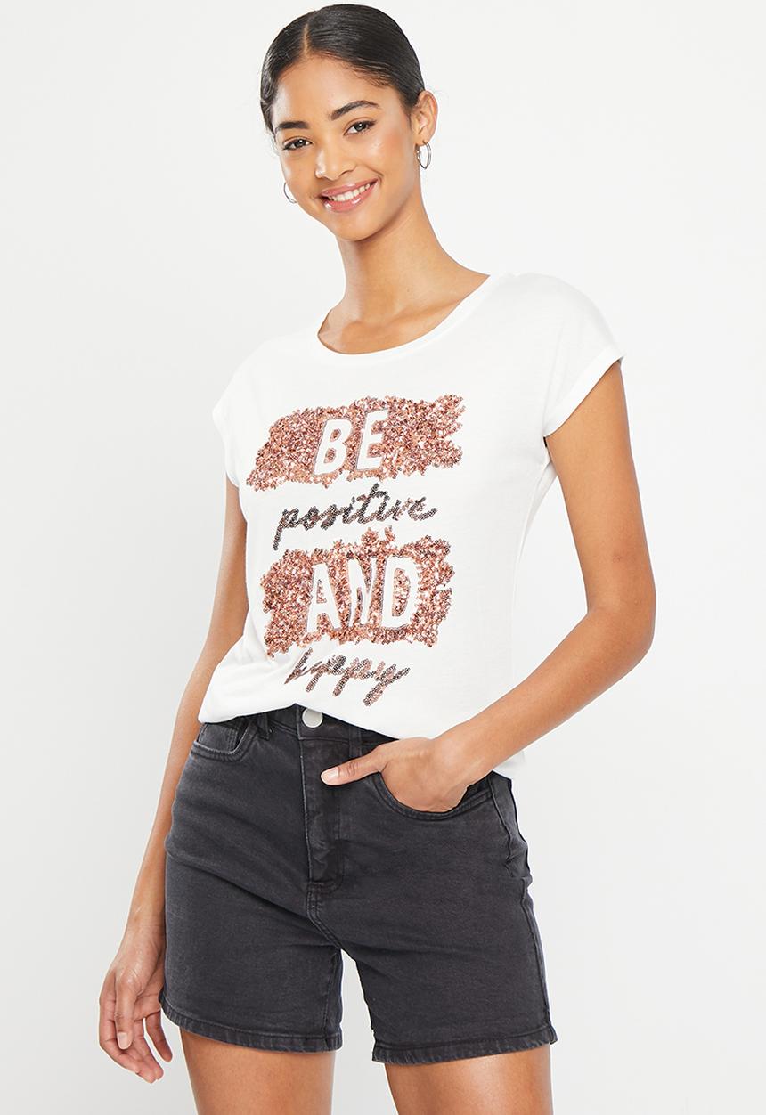 HAILYS - T-shirt - white