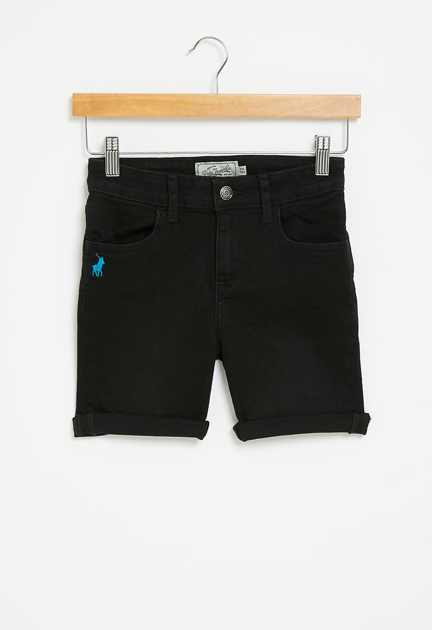 POLO - Boys pjc denim short - black