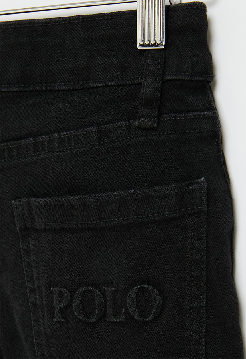 POLO - Boys pjc denim short - black