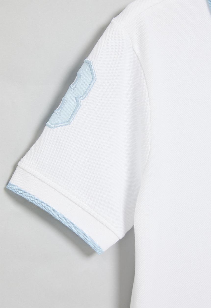 POLO - Boys numerical short sleeve golfer - white