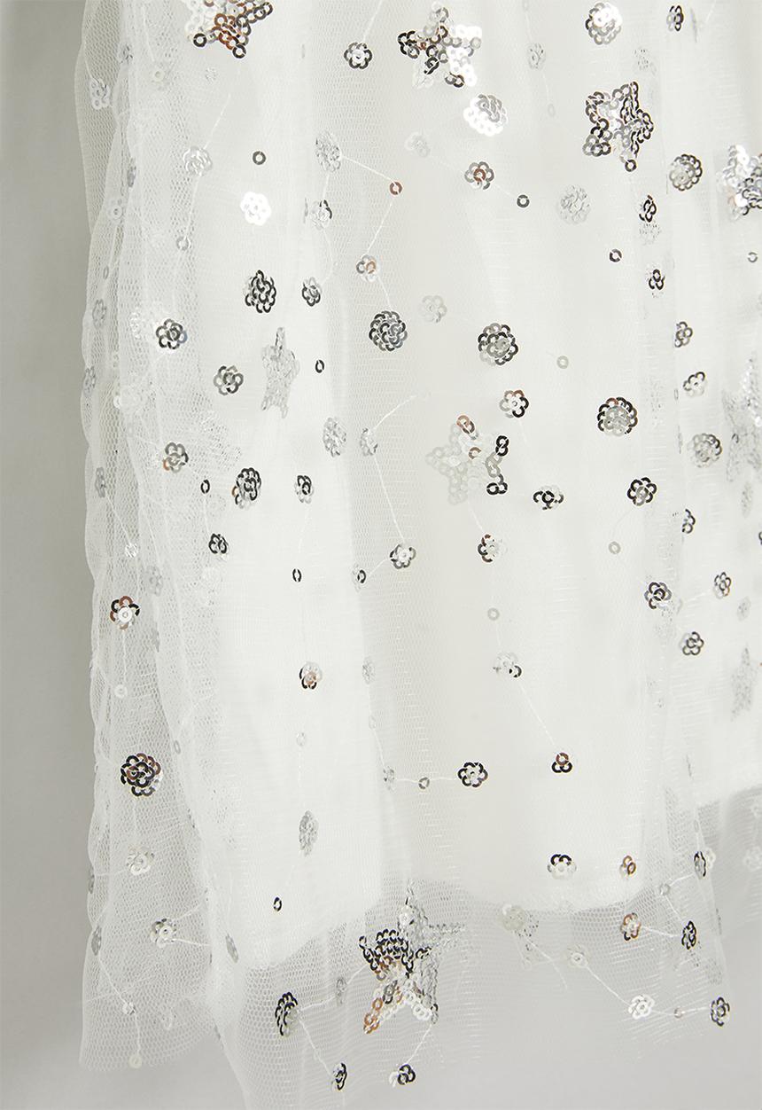 Pop Candy - Girls star dress - white