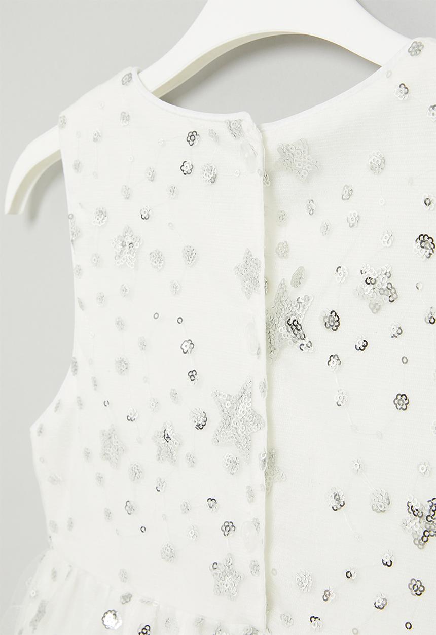 Pop Candy - Girls star dress - white