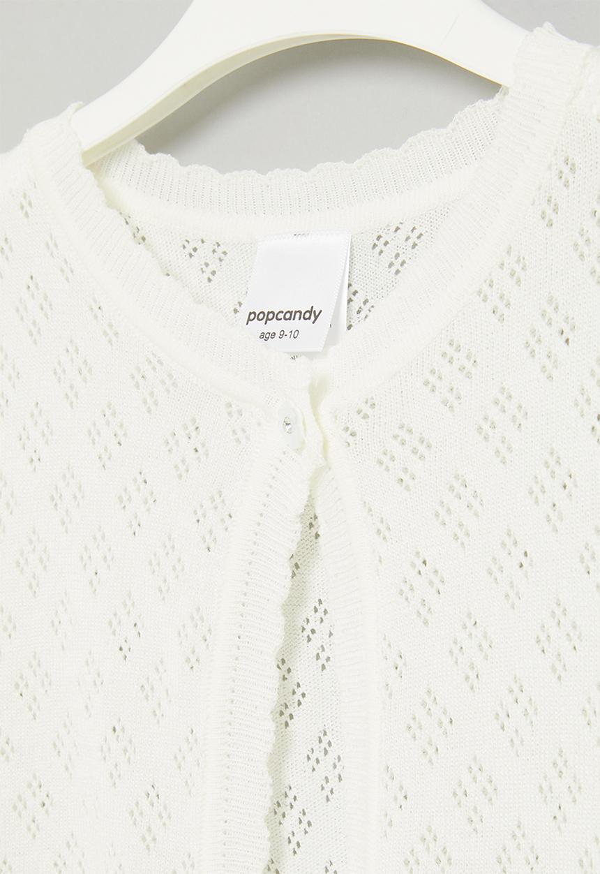 Pop Candy - Girls cropped cardigan - white