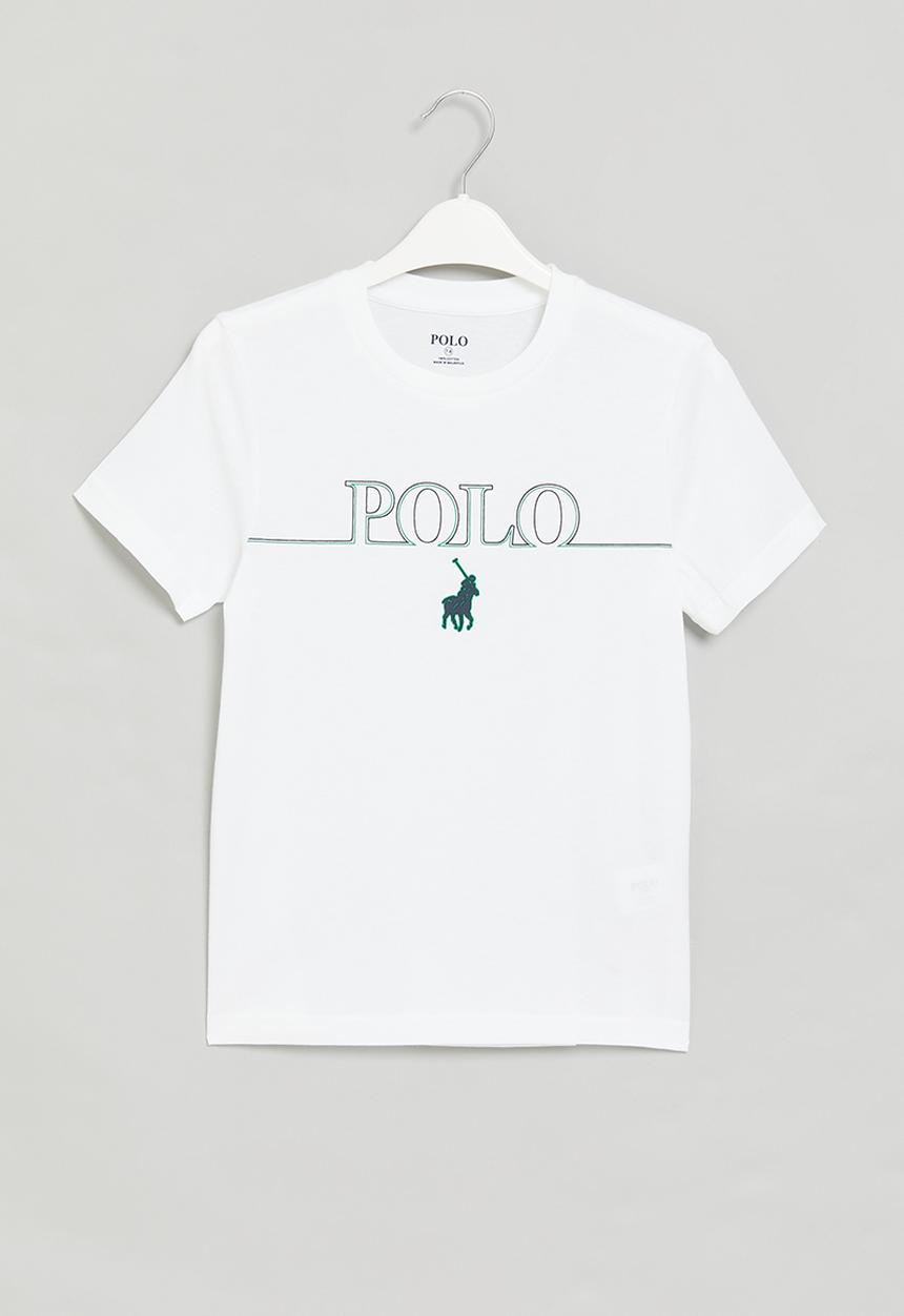 POLO - Boys printed short sleeve tee - white
