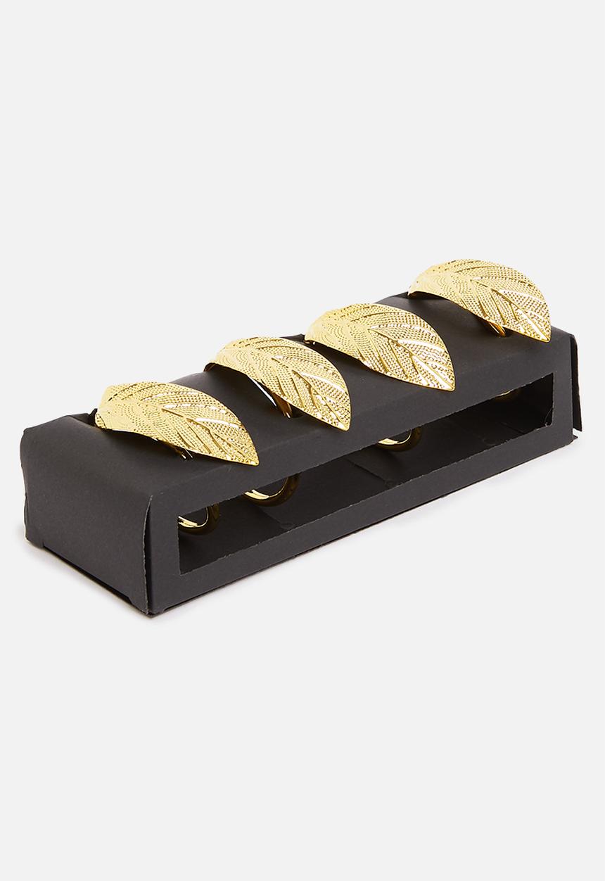 H&S - Napkin ring set of 4 - gold