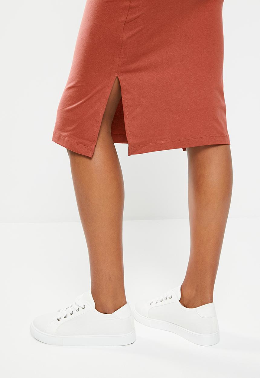 Calvin Klein - Logo strappy maxi dress - terracotta tile