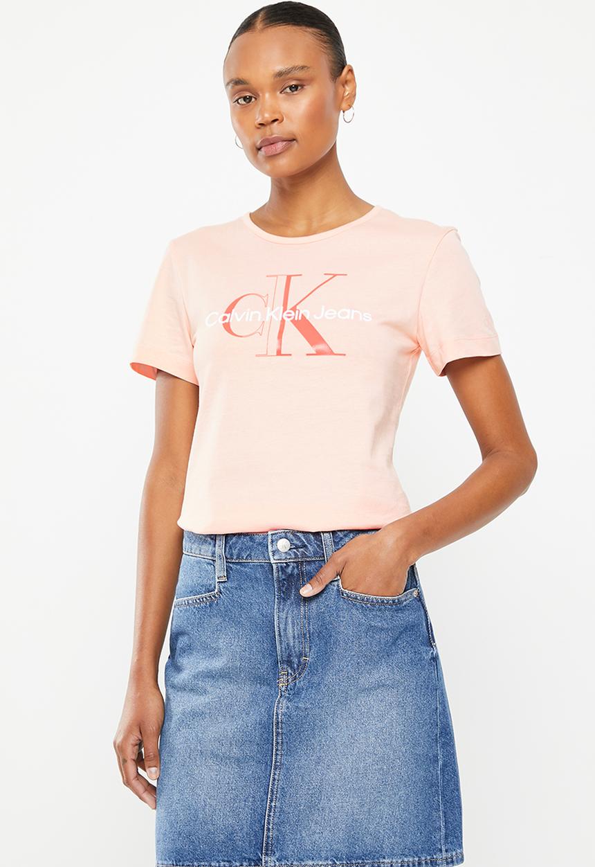 Calvin Klein - Ck short sleeve knit tshirt - pink blush