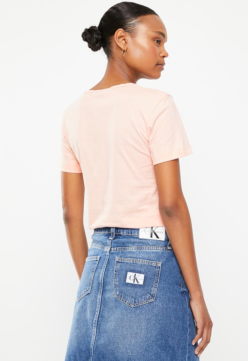 Calvin Klein - Ck short sleeve knit tshirt - pink blush