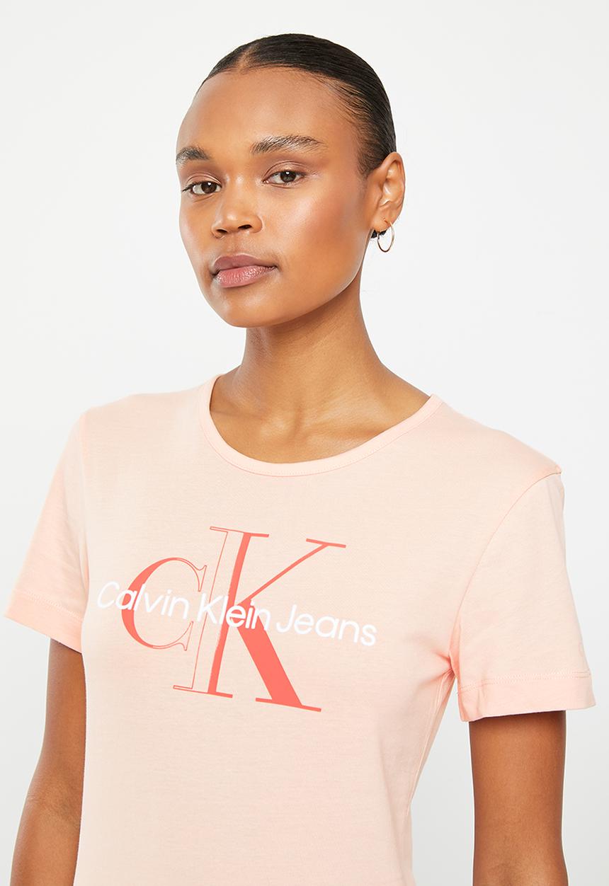 Calvin Klein - Ck short sleeve knit tshirt - pink blush