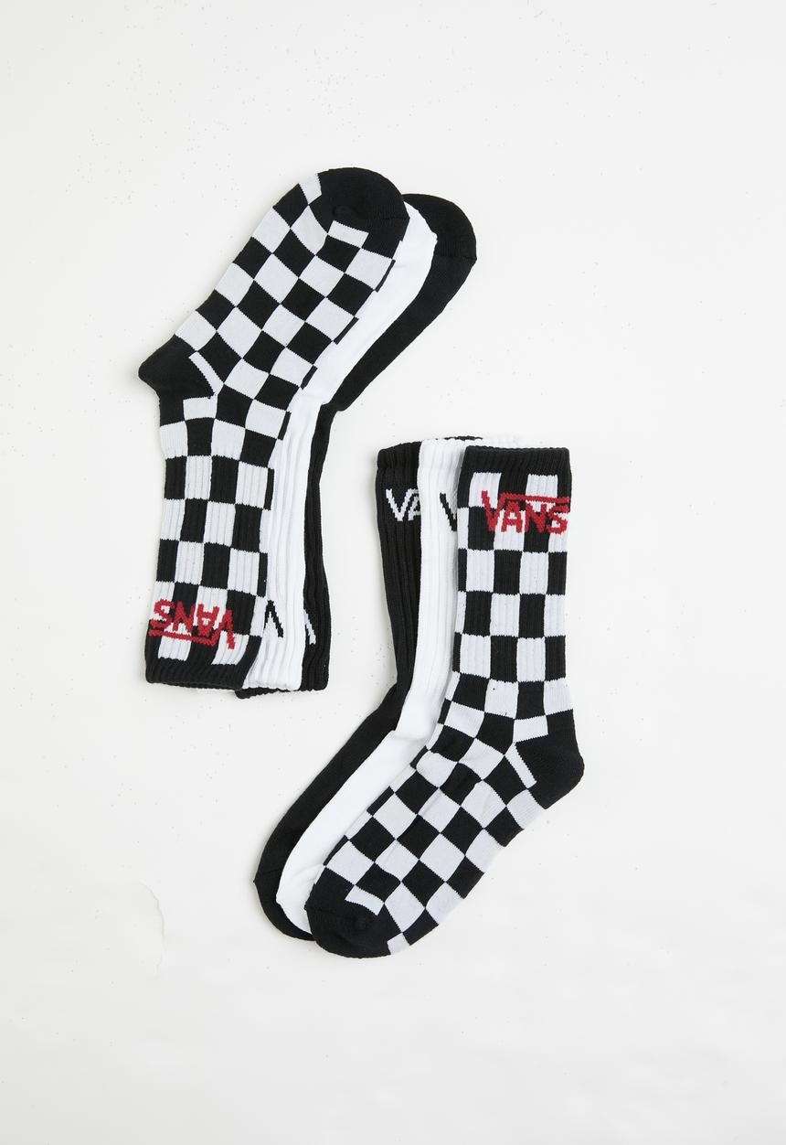 Vans - By classic crew youth 3 pack - black checkerboard