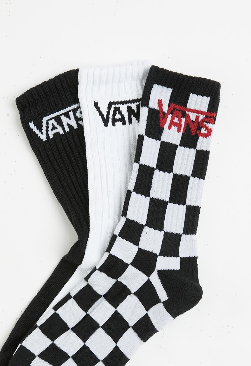 Vans - By classic crew youth 3 pack - black checkerboard