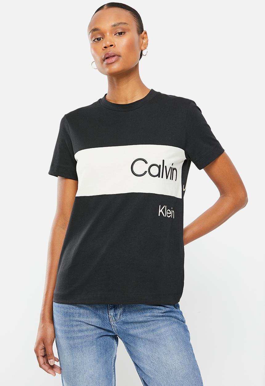 Calvin Klein - Color blocking tee - black