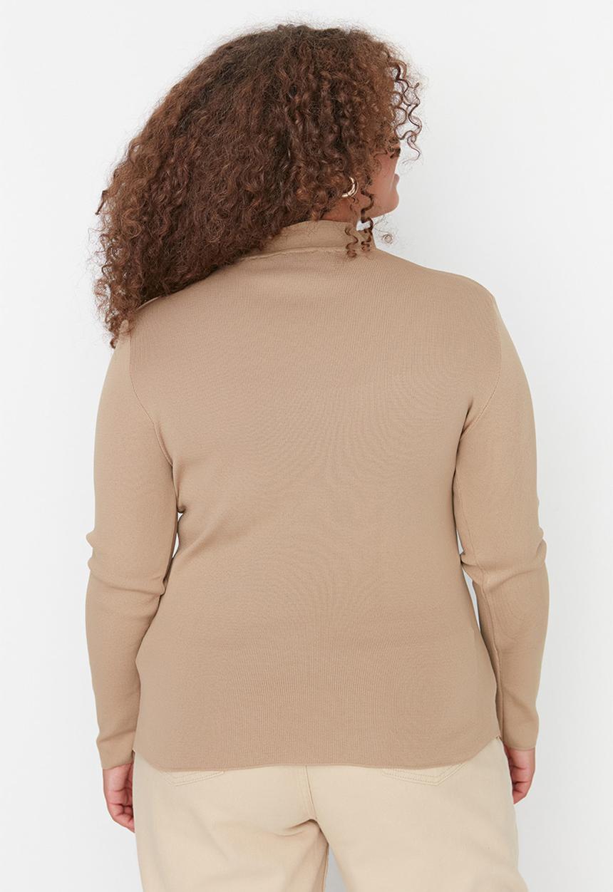 Trendyol - Plus choker detail top - brown