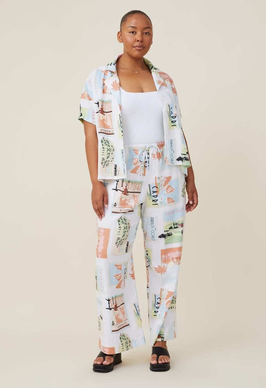 Cotton On - Curve haven short sleeve shirt - postcard print