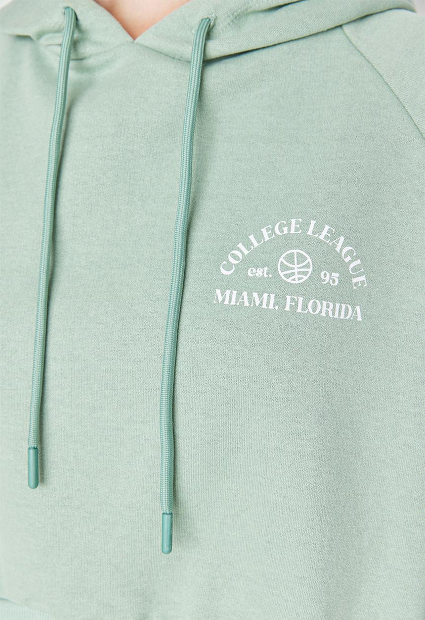 Trendyol - Crop hoodie sweatshirt - mint