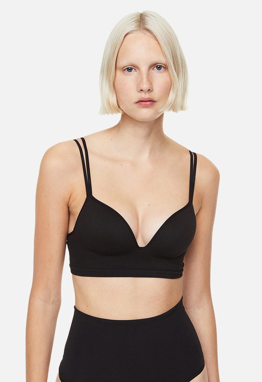 H&M - 2-Pack medium shaping thongs - black