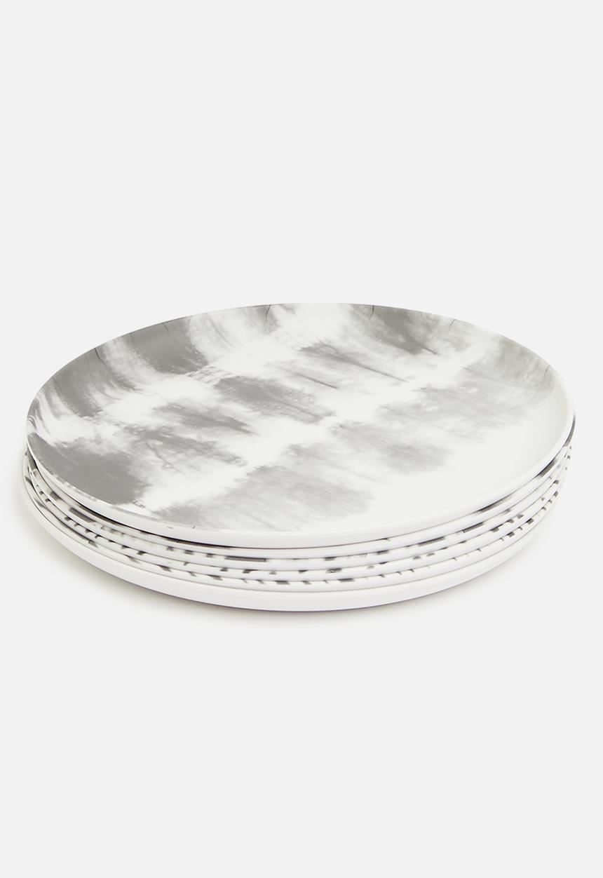 Excellent Houseware - Melamine plate set of 6 - multi