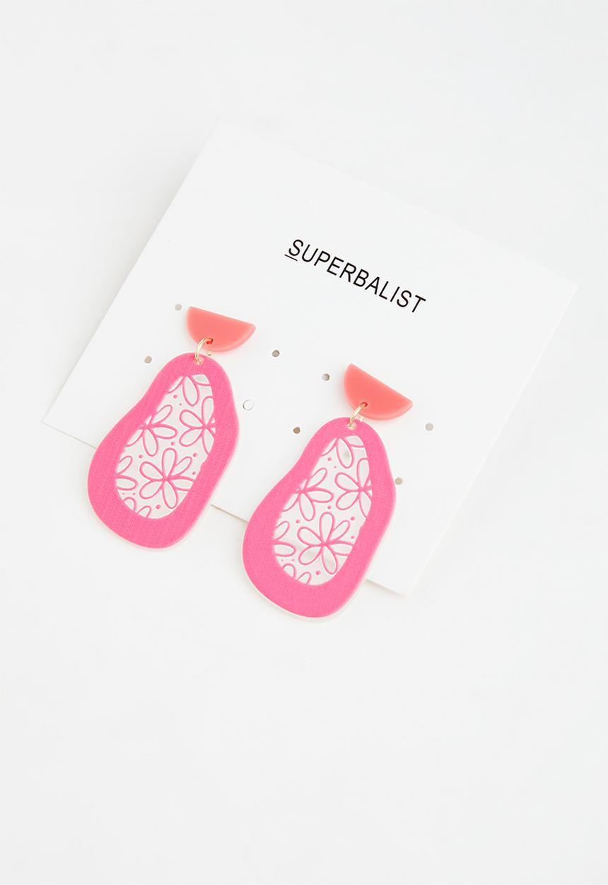 Superbalist - Melody statement earrings - pink