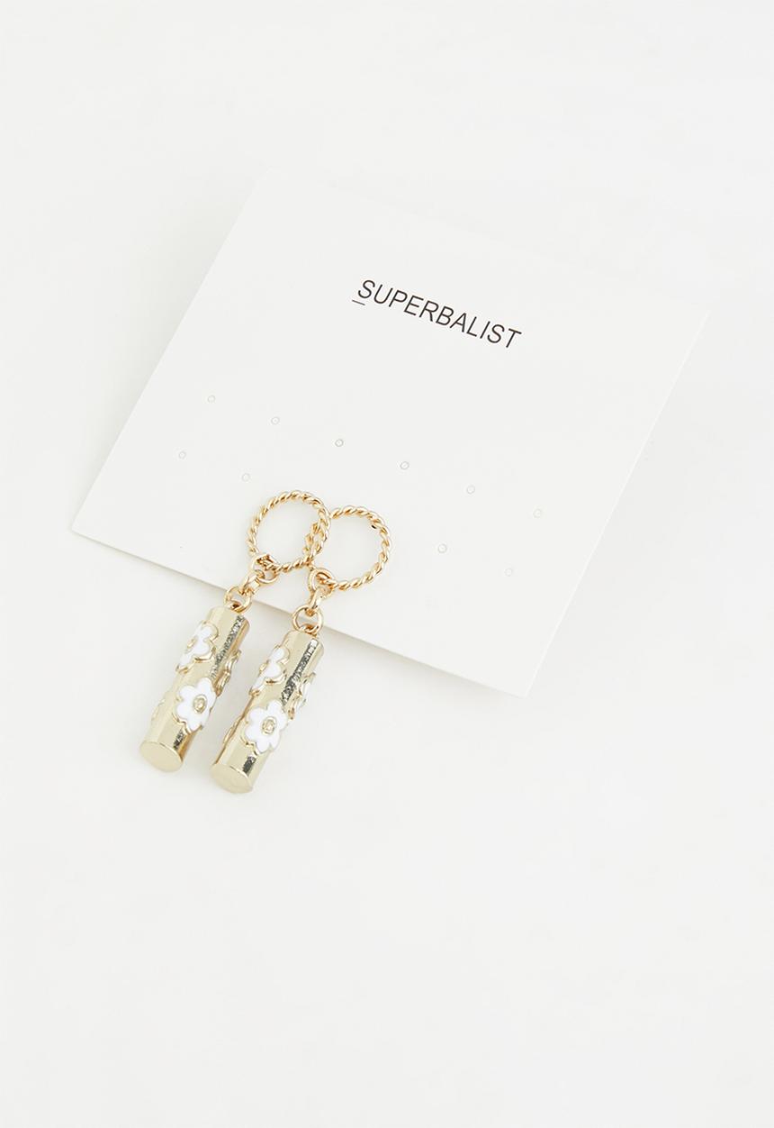 Superbalist - Daisy print earrings - gold