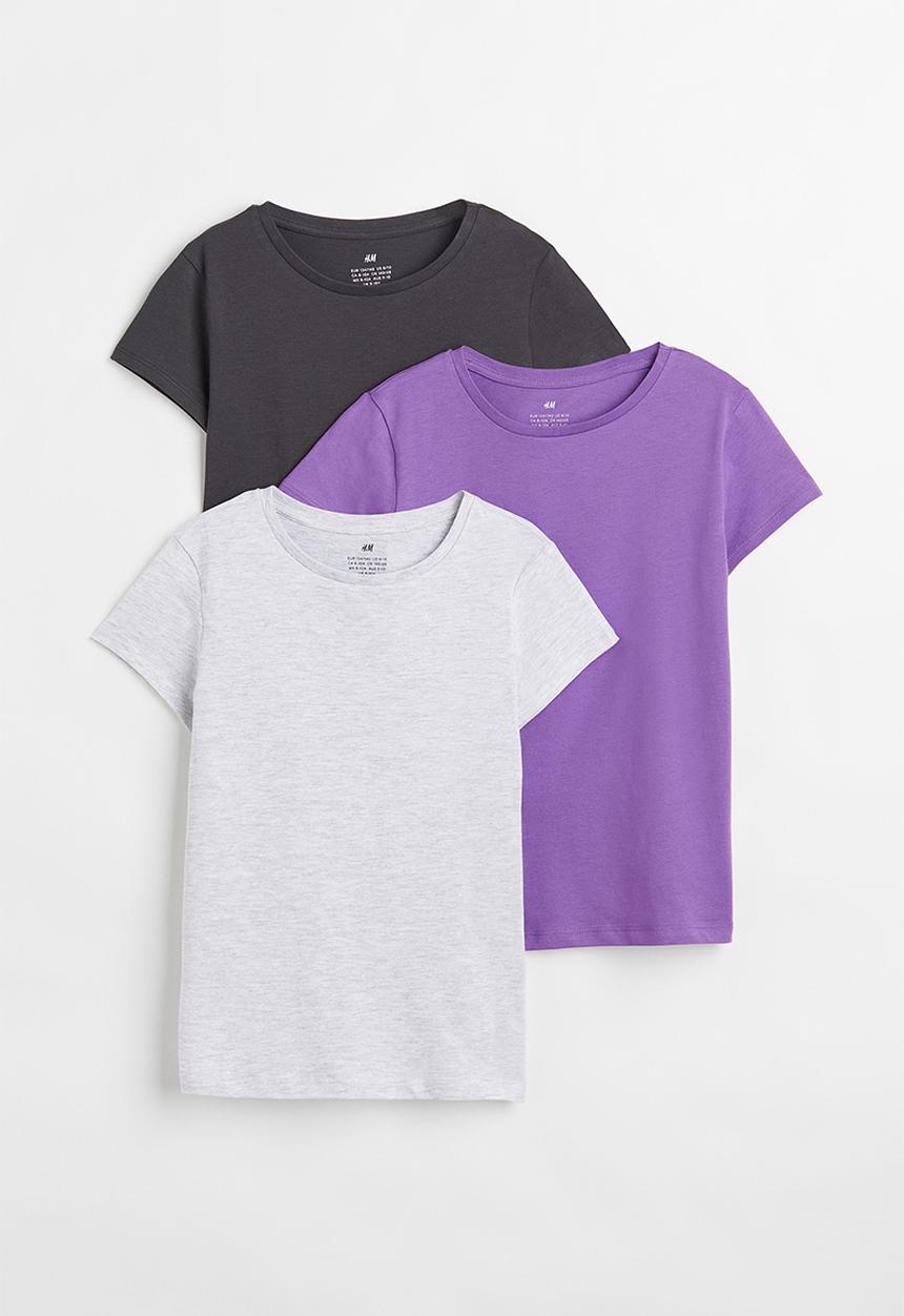 H&M - 3 Pack cotton T-shirts - multi 