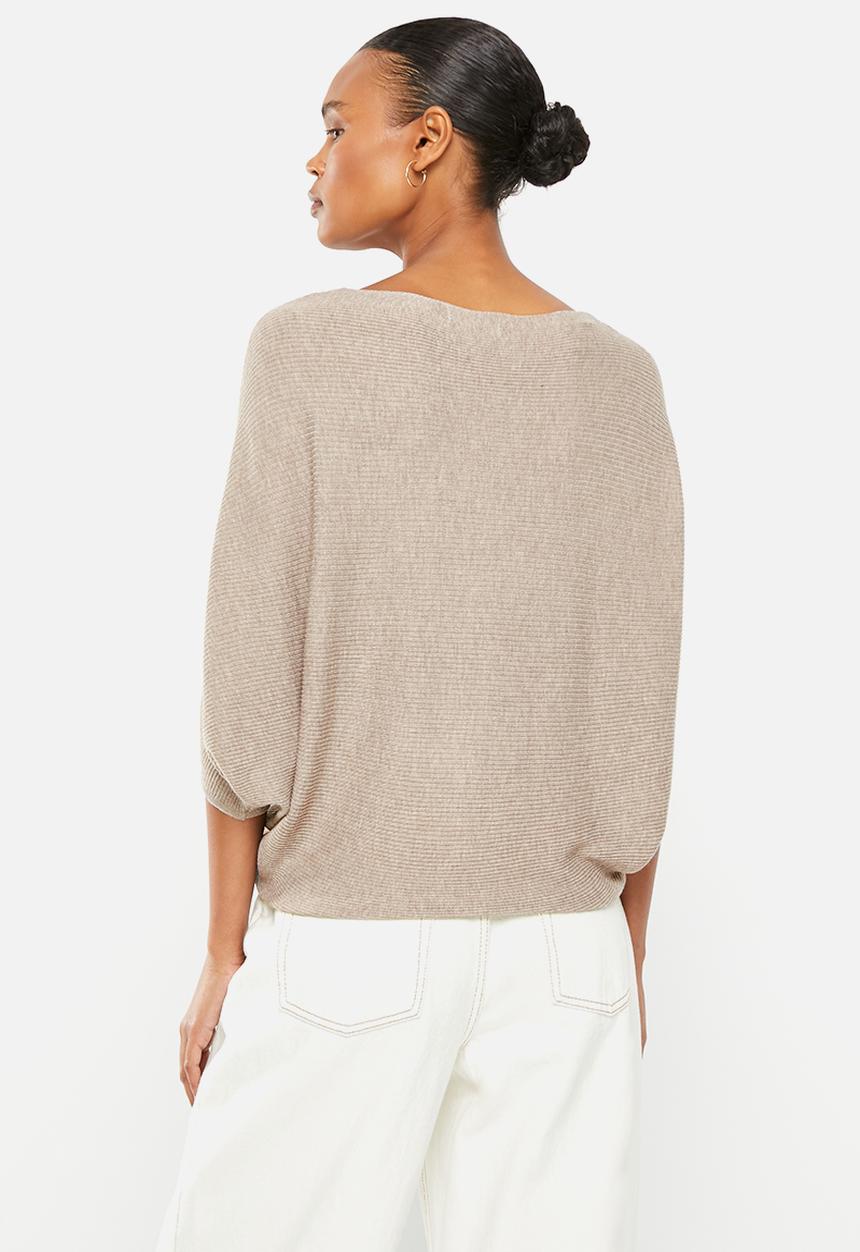 Noisy May - New behave batsleeve pullover knit - simply taupe