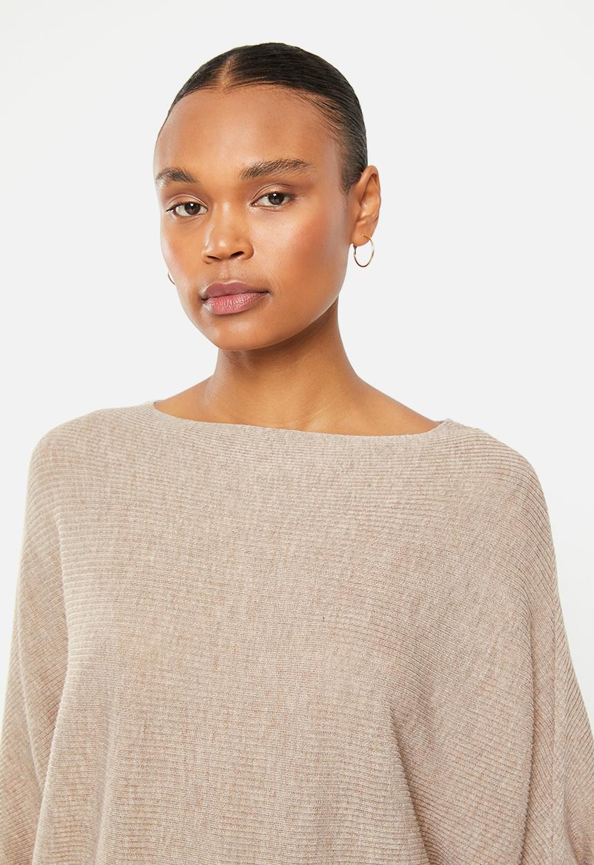 Noisy May - New behave batsleeve pullover knit - simply taupe