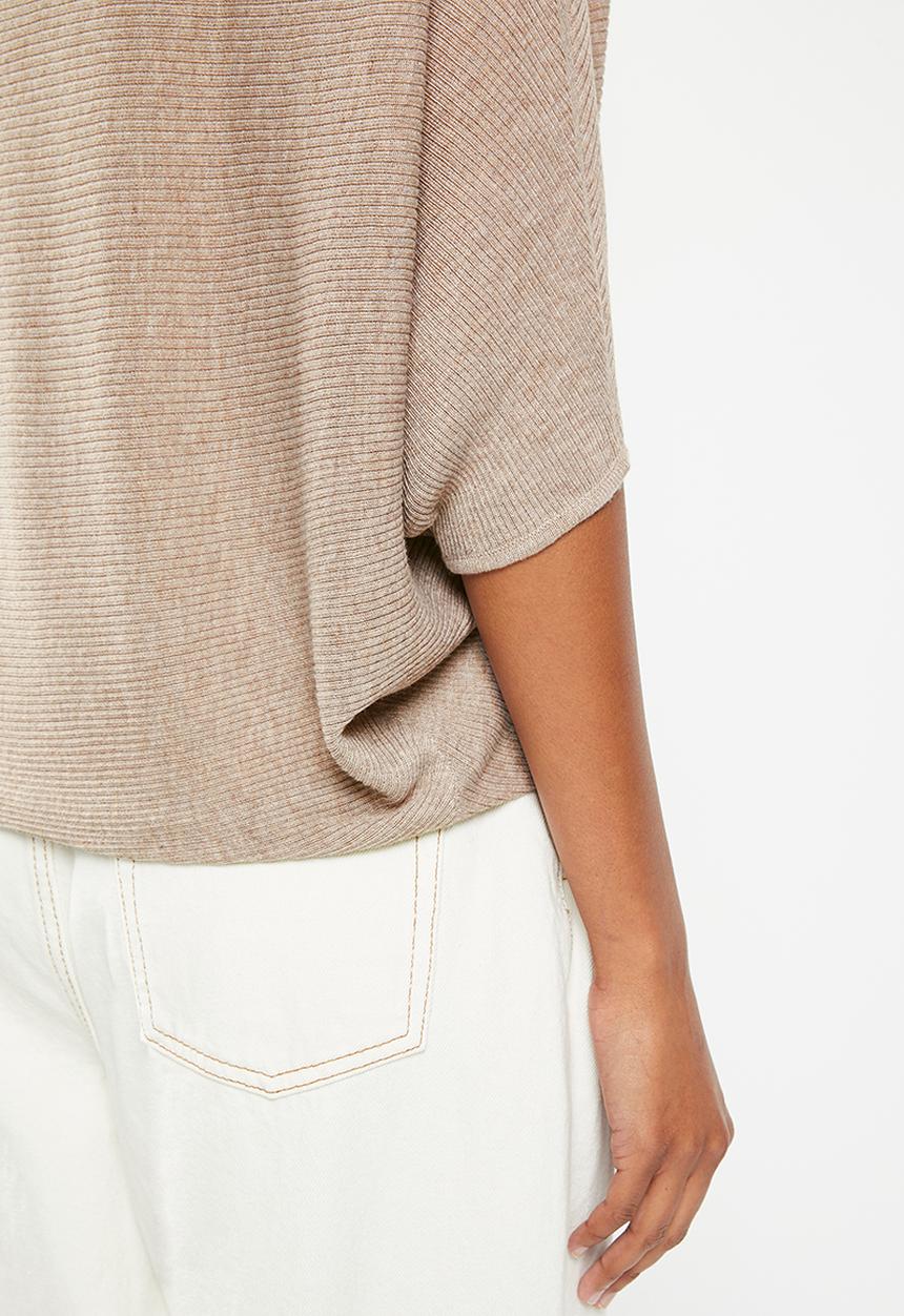 Noisy May - New behave batsleeve pullover knit - simply taupe