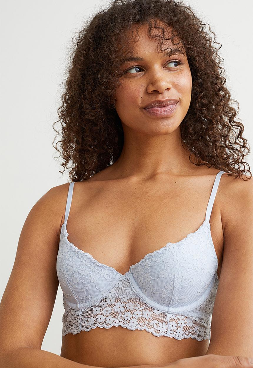 H&M - Push-up bralette - light blue