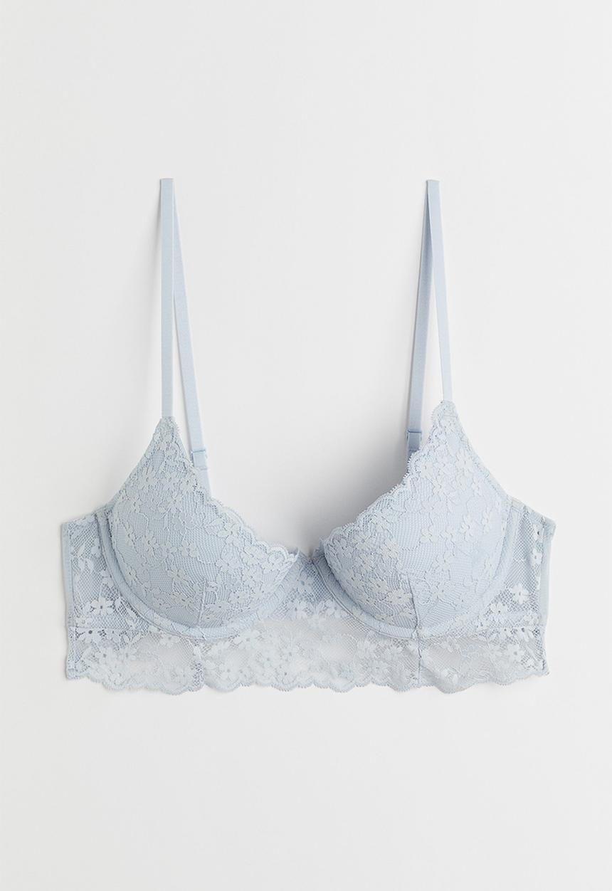 H&M - Push-up bralette - light blue