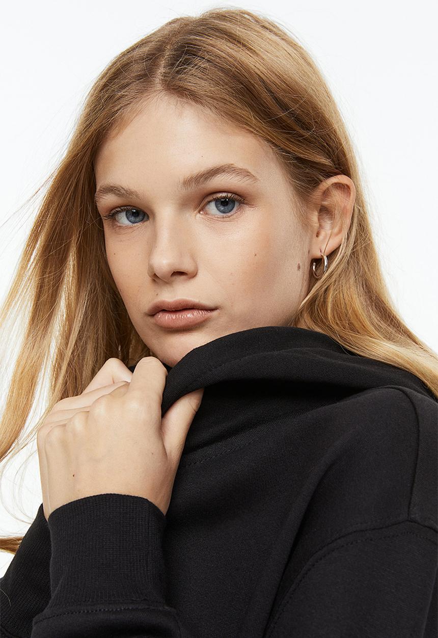 H&M - Zip-through hoodie - black