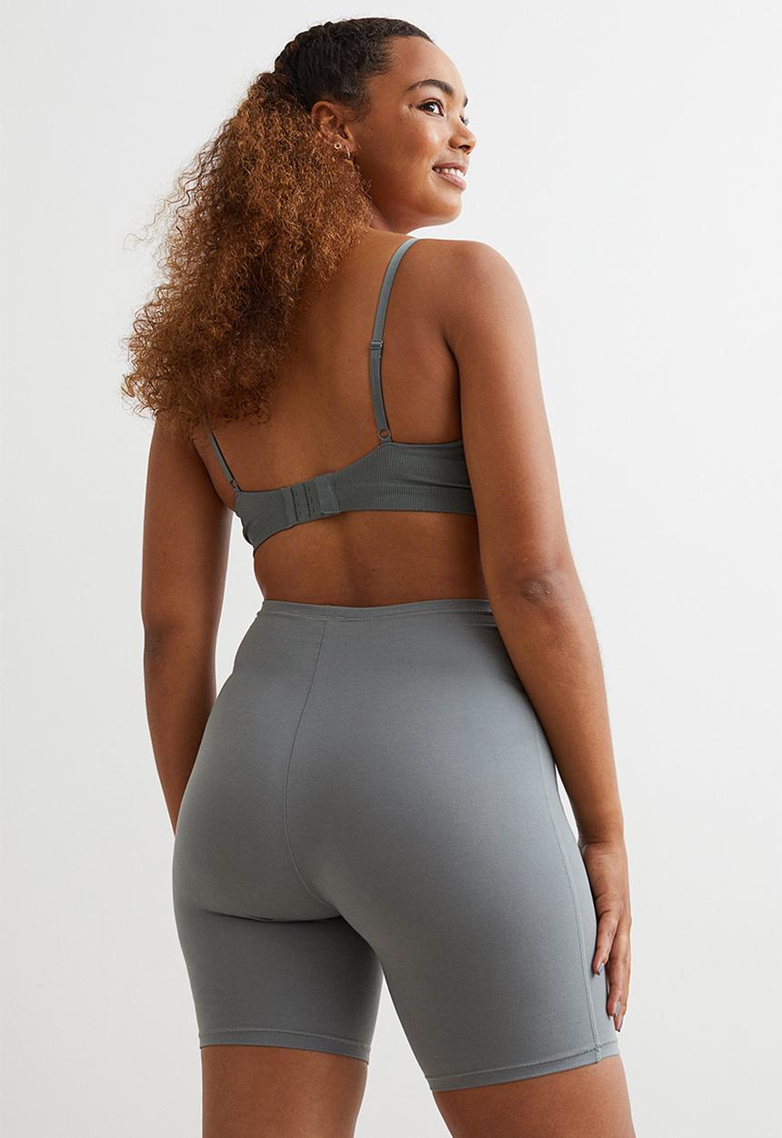 H&M - 2 Pack light shaping bikers - grey & beige 