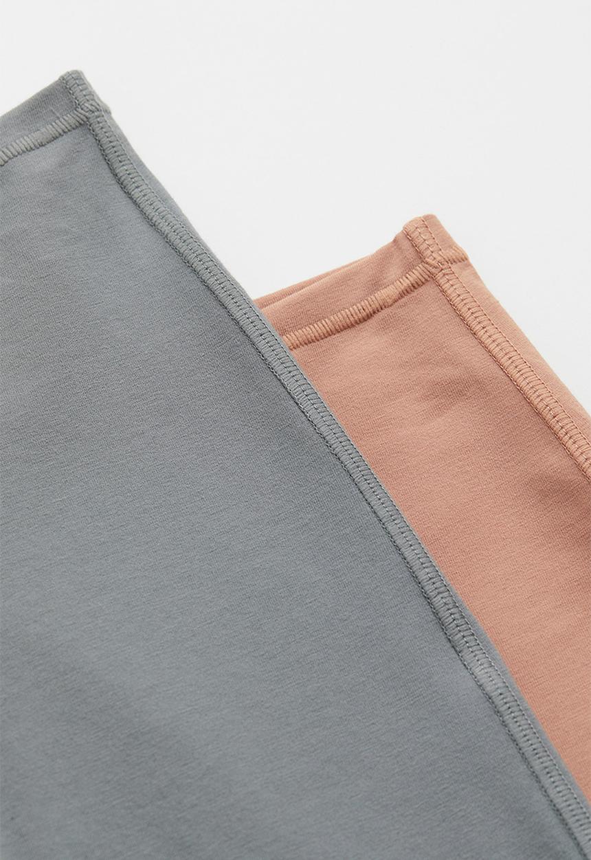 H&M - 2 Pack light shaping bikers - grey & beige 