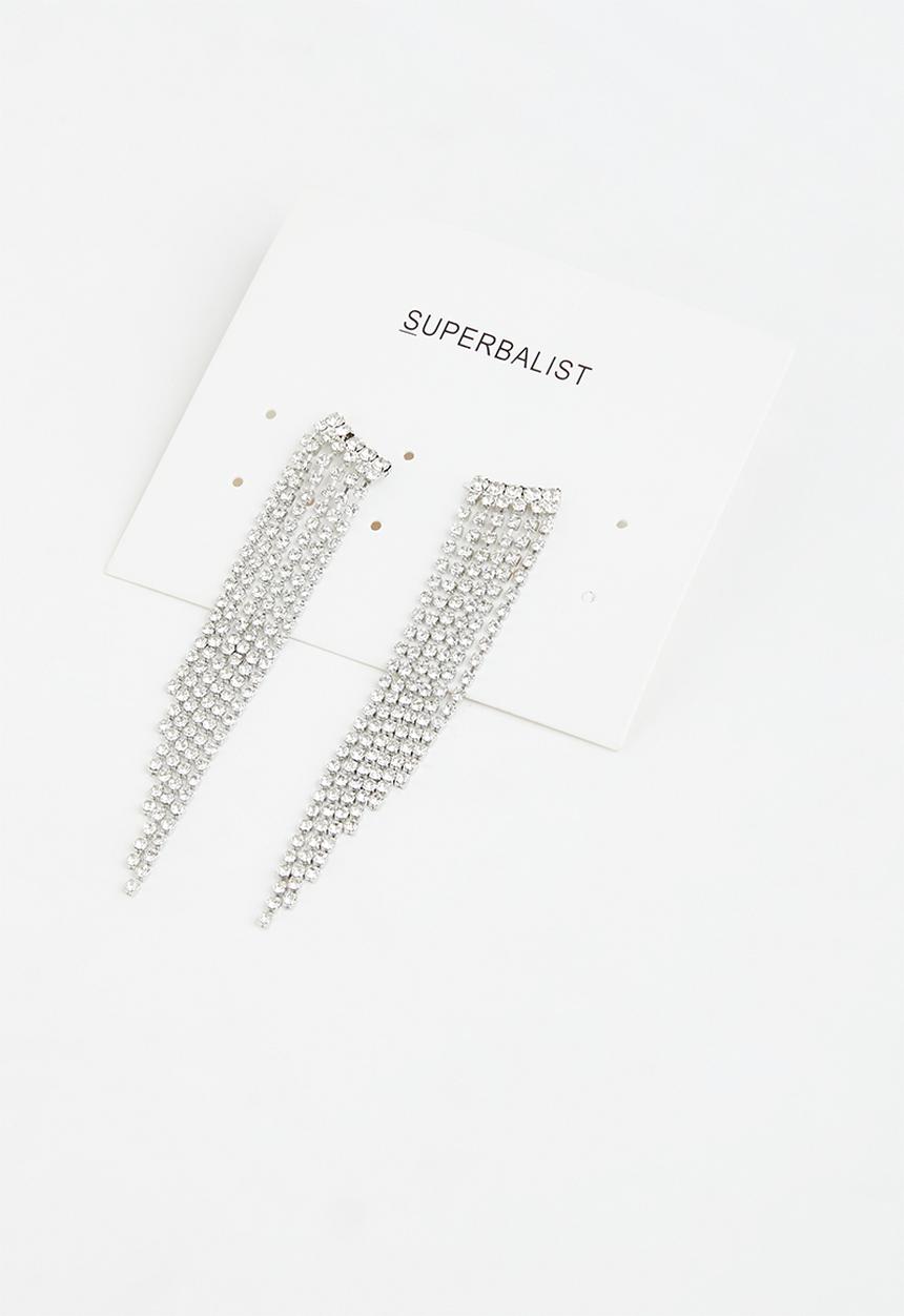 Superbalist - Joss diamante earrings - silver