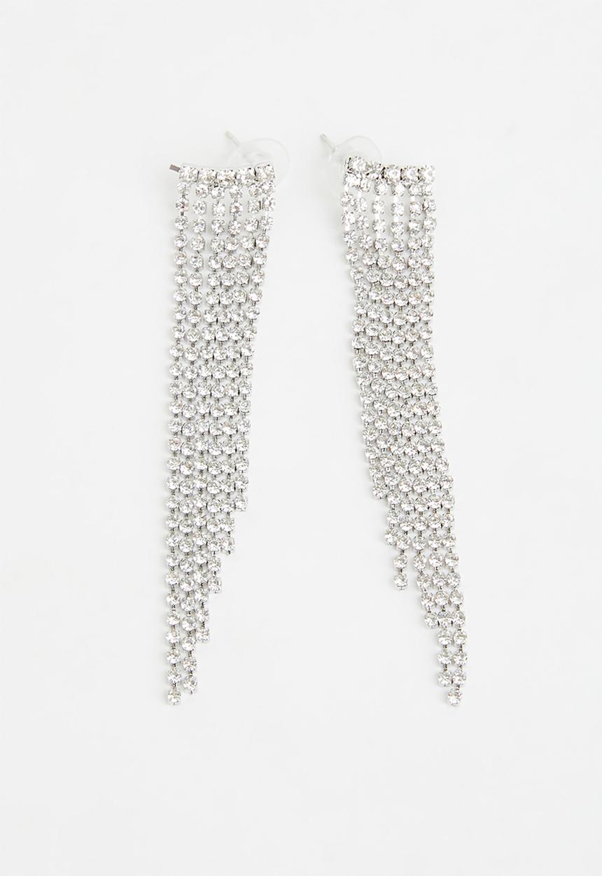 Superbalist - Joss diamante earrings - silver