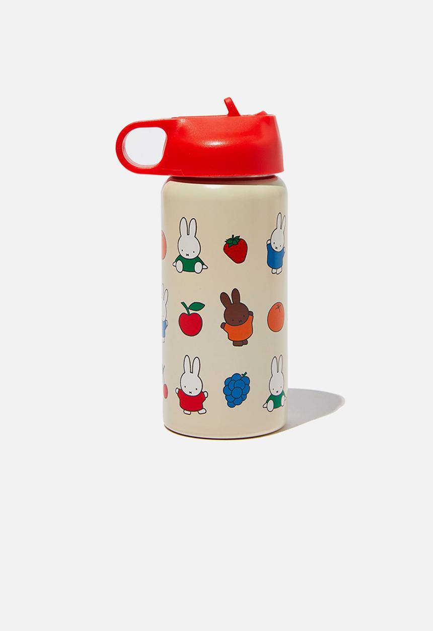 Cotton On - Kids metal drink bottle - lcn mif miffy & friends/fruit