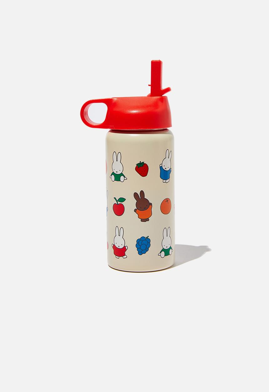 Cotton On - Kids metal drink bottle - lcn mif miffy & friends/fruit