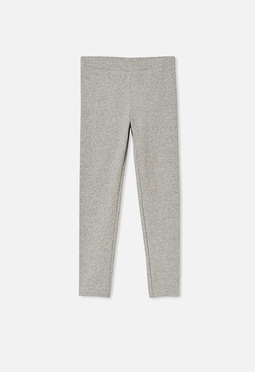 Cotton On - Unisex organic rib leggings - grey marle
