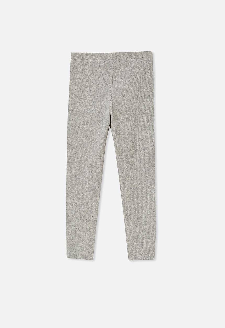 Cotton On - Unisex organic rib leggings - grey marle
