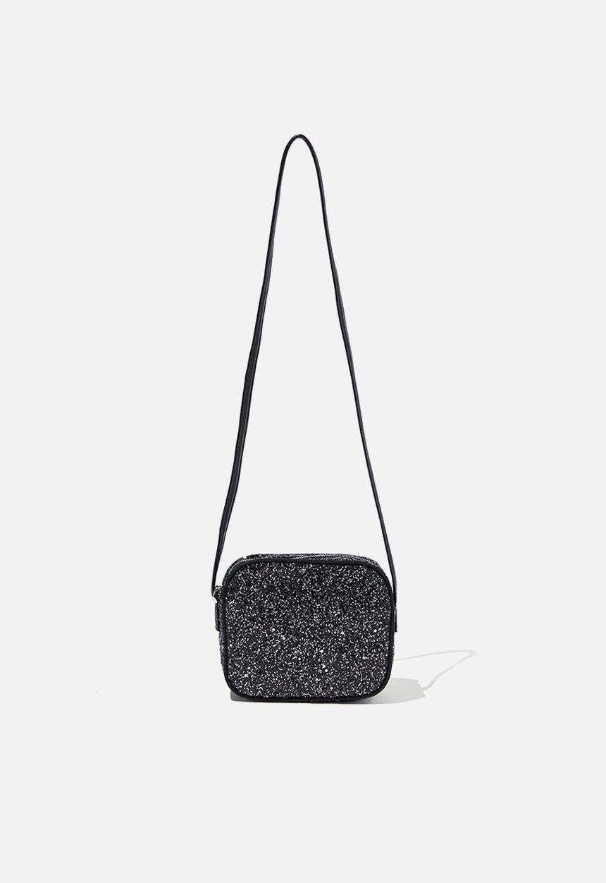Cotton On - Sara shimmer bag - black & silver glitter