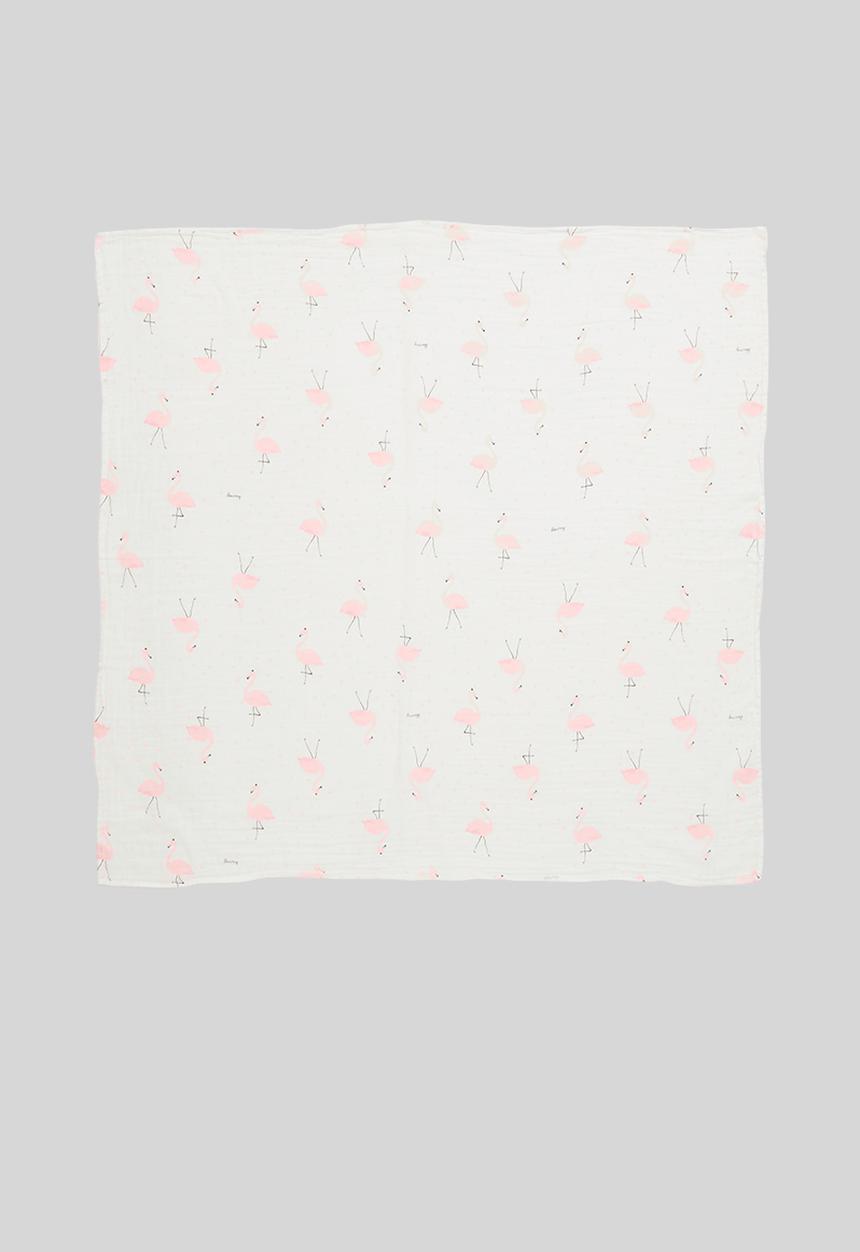 Pop Candy - Baby flamingo blanket - white & pink