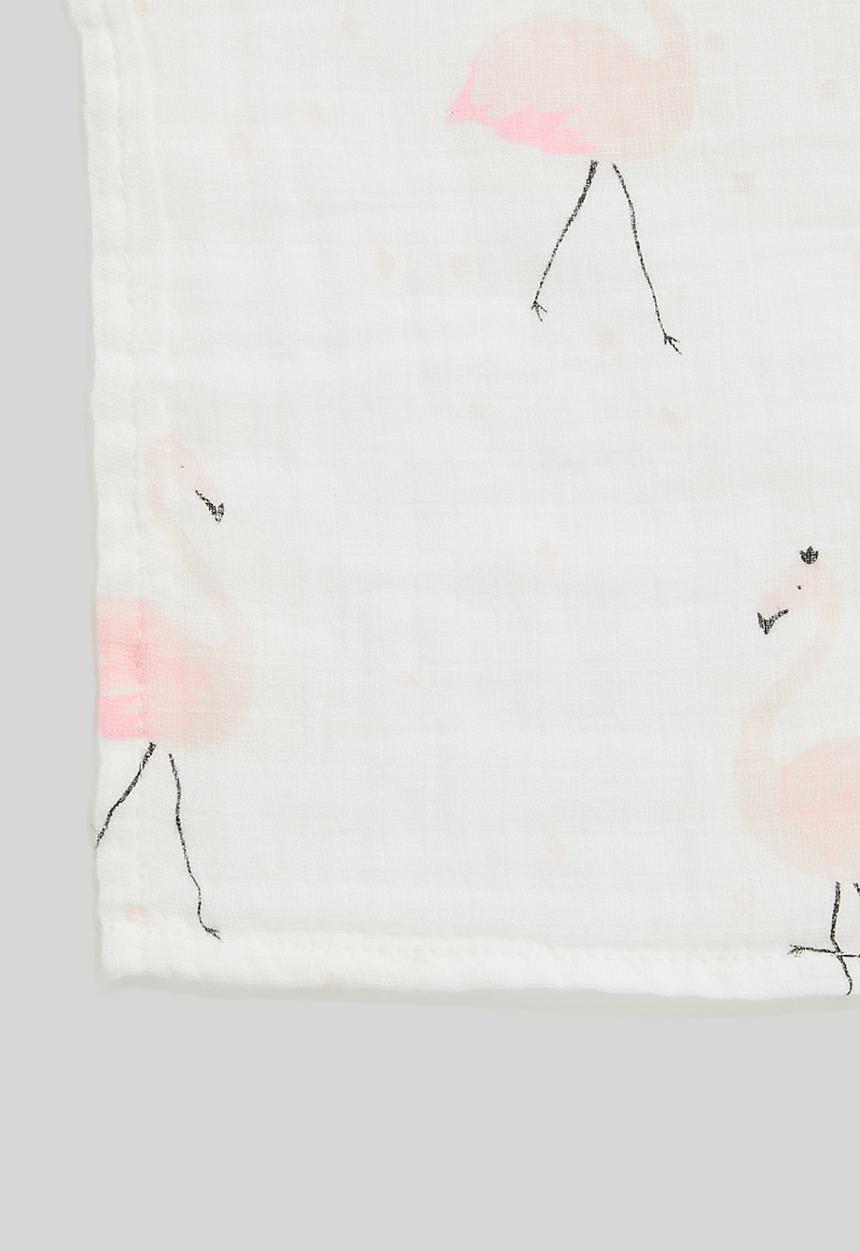 Pop Candy - Baby flamingo blanket - white & pink