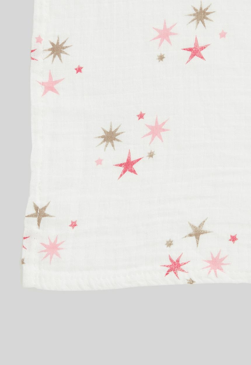 Pop Candy - Baby star blanket - white & pink