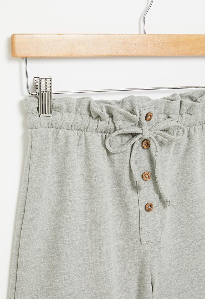 Superbalist - High waist sweat short - grey melange 