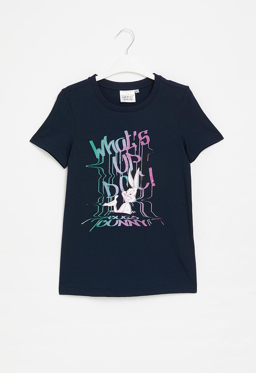 Superbalist - Older boys looney tunes short sleeve T-shirt - navy